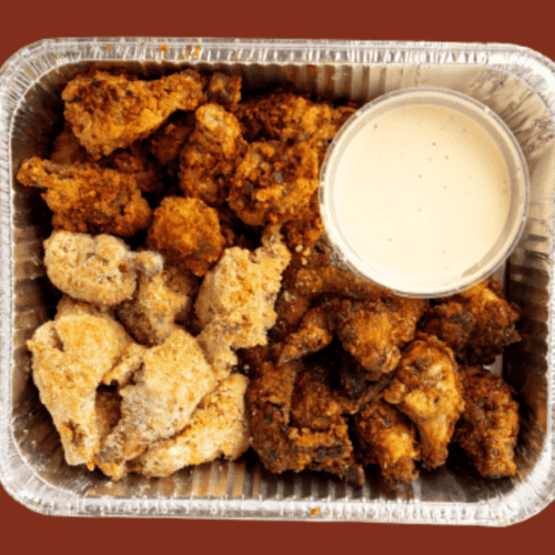 tray of garlic parmesan chicken wings