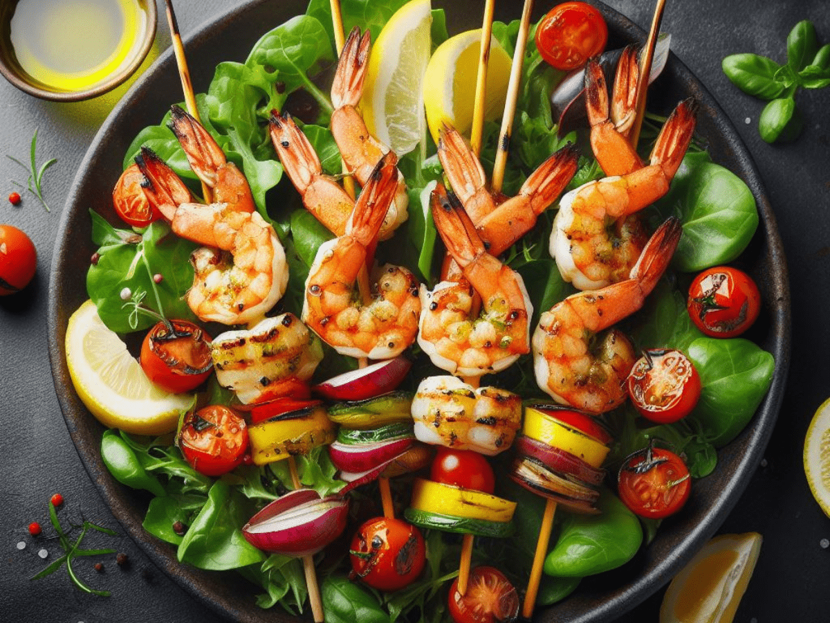 pit barrel cooker grilled shrimp skewers 2