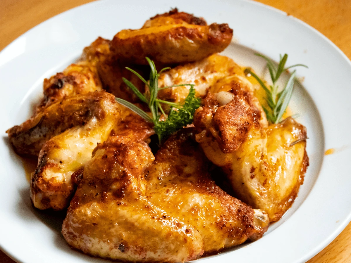 garlic parmesan chicken wings on a plate